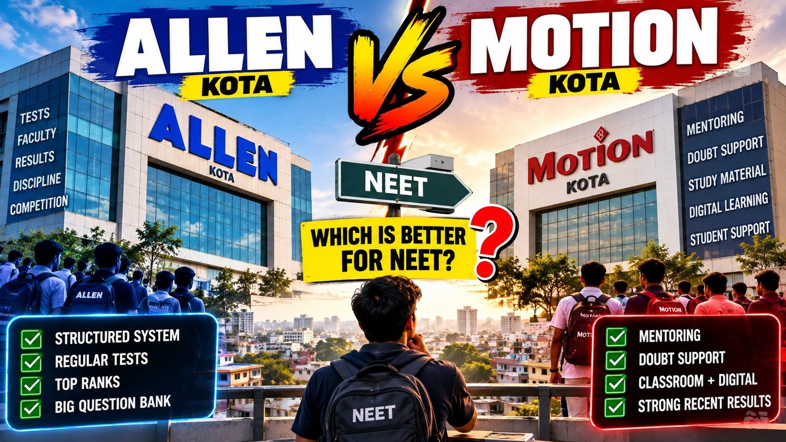 Allen vs Motion Kota for NEET — Student Opinion & Vote